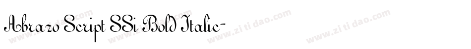 Abrazo Script SSi Bold Italic字体转换